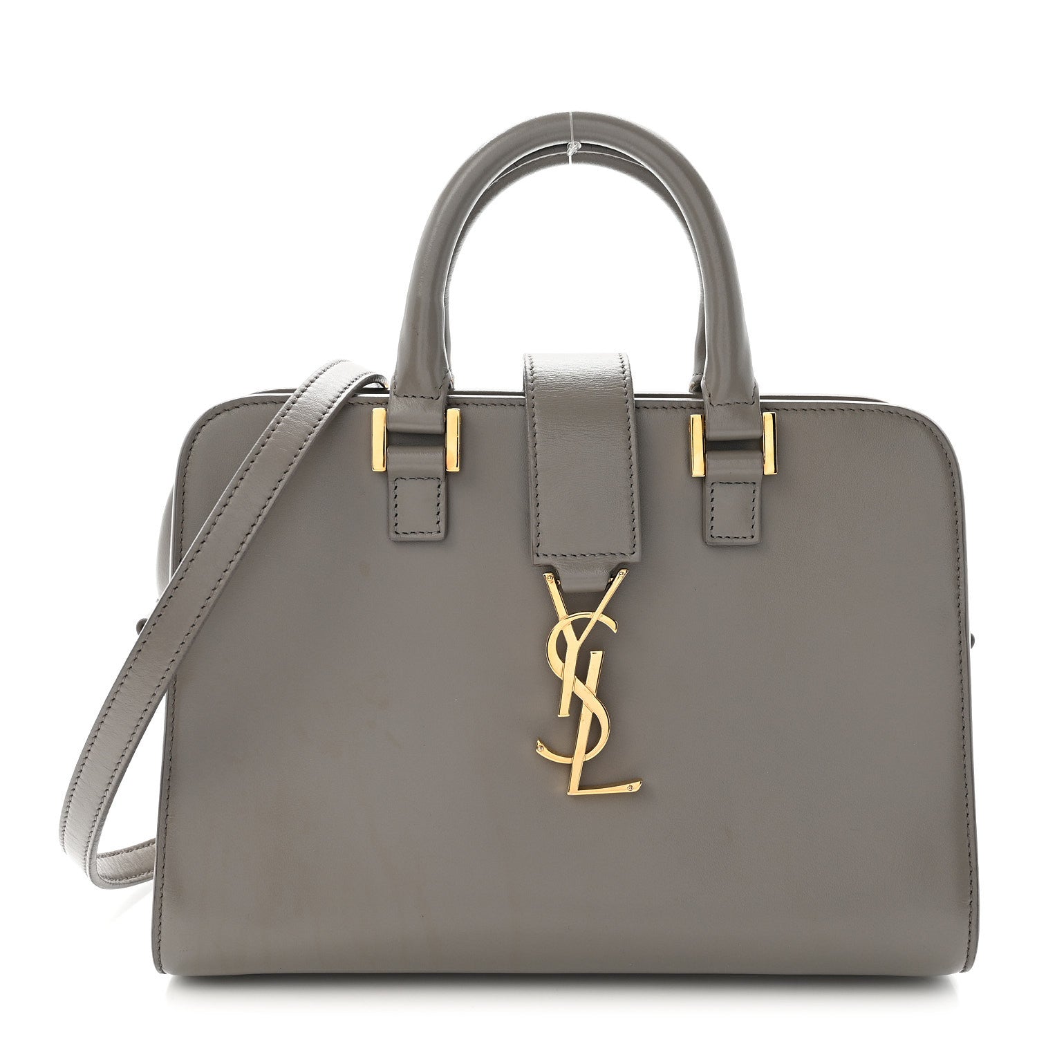 Saint Laurent Calfskin Monogram Baby Cabas Fog 1 of 11