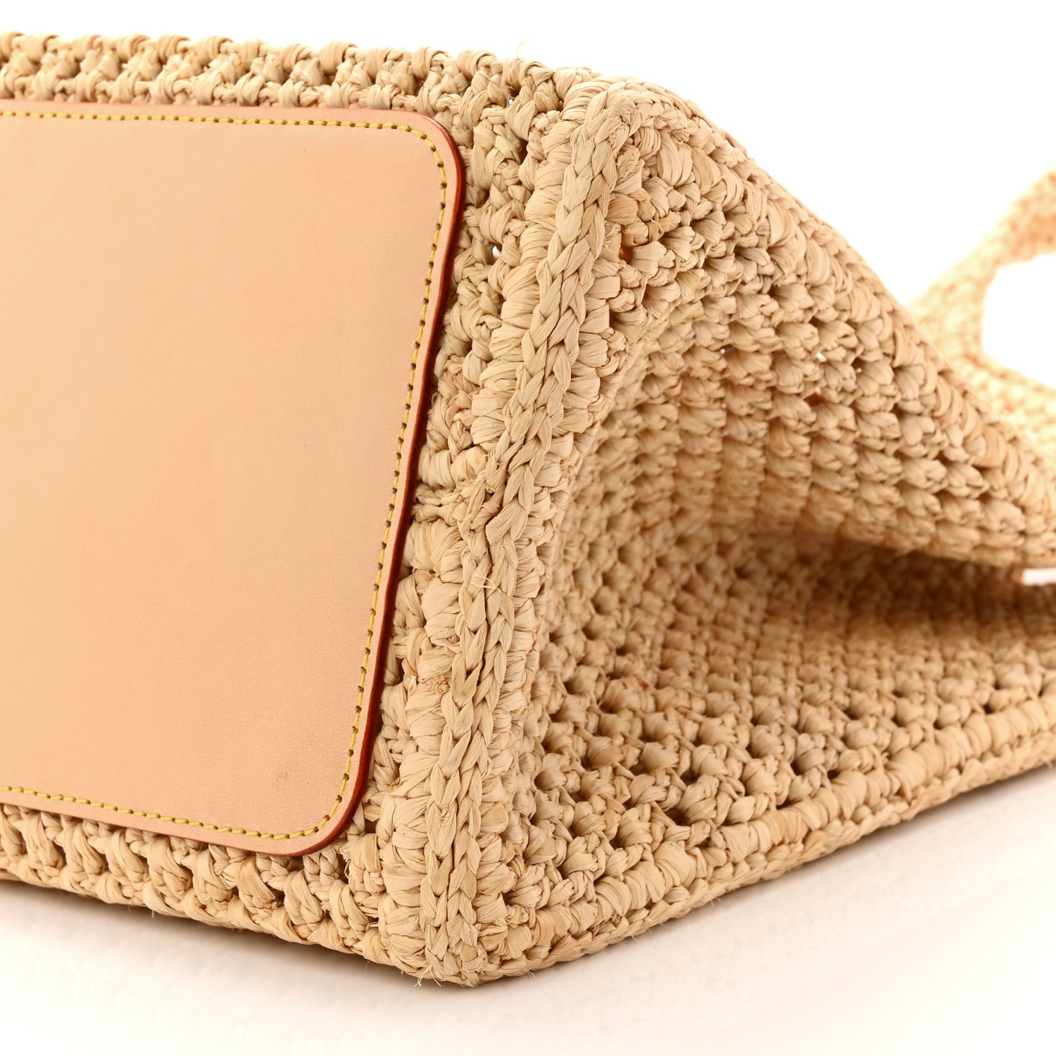 Louis Vuitton Raffia Calfskin By The Pool OnTheGo MM Natural