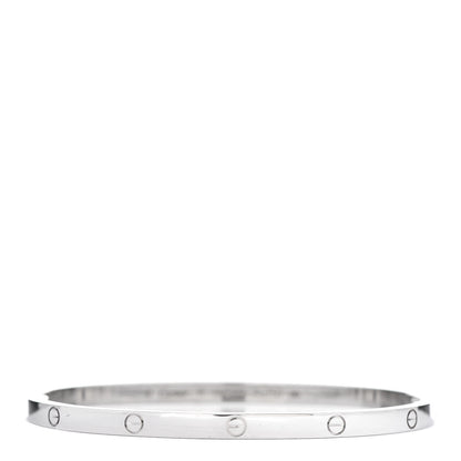 Cartier 18K White Gold Small LOVE Bracelet 17 1 of 6