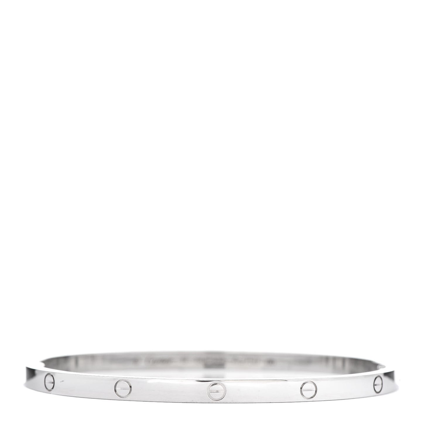 18K White Gold Small LOVE Bracelet 17
