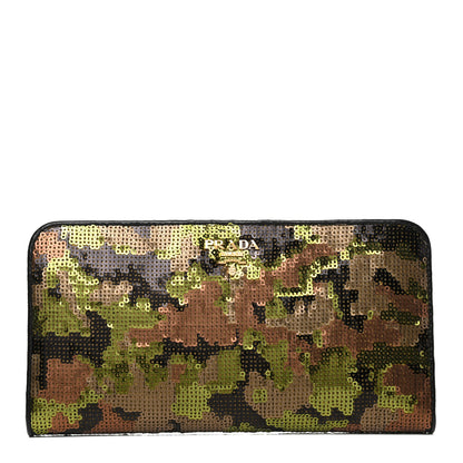 Prada Sequin Camouflage Zip Wallet Mimetico 1 of 8