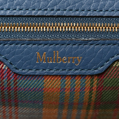 Mulberry Classic Grain Calfskin Belted Bayswater Tote Blue 6 of 9