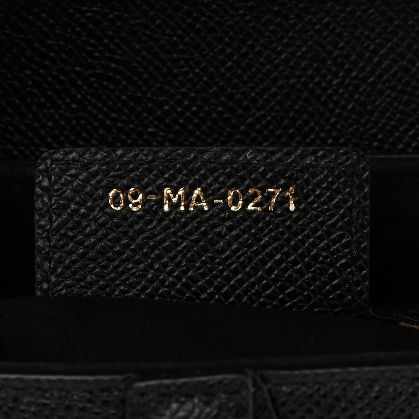 Grained Calfskin Saddle Bag Black