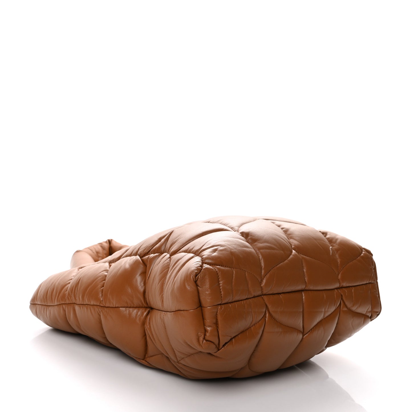 Nappa Pillow Quilted Big Softie Tote Tobacco Brown
