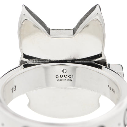 Gucci Sterling Silver Enamel Bosco Ring 59 8.75 4 of 9