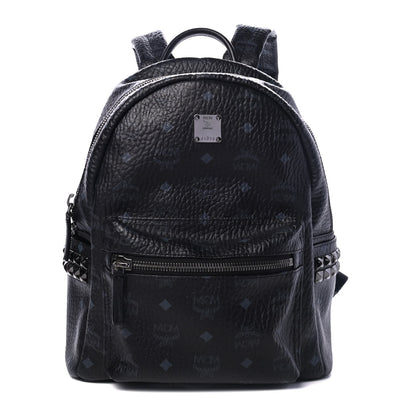MCM Visetos Small Side Stud Stark Backpack Black 1 of 4