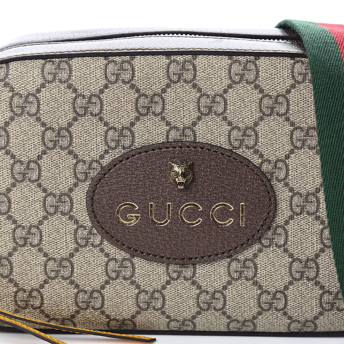 GG Supreme Monogram Web Neo Vintage Shoulder Bag Beige New Acero Crop