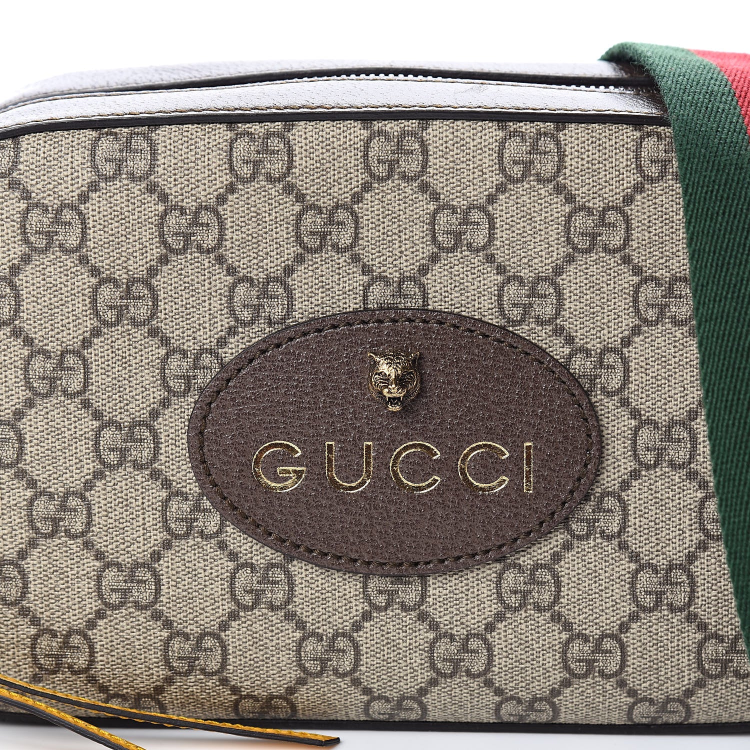 Gucci GG Supreme Monogram Web Neo Vintage Shoulder Bag Beige New Acero Crop 10 of 10