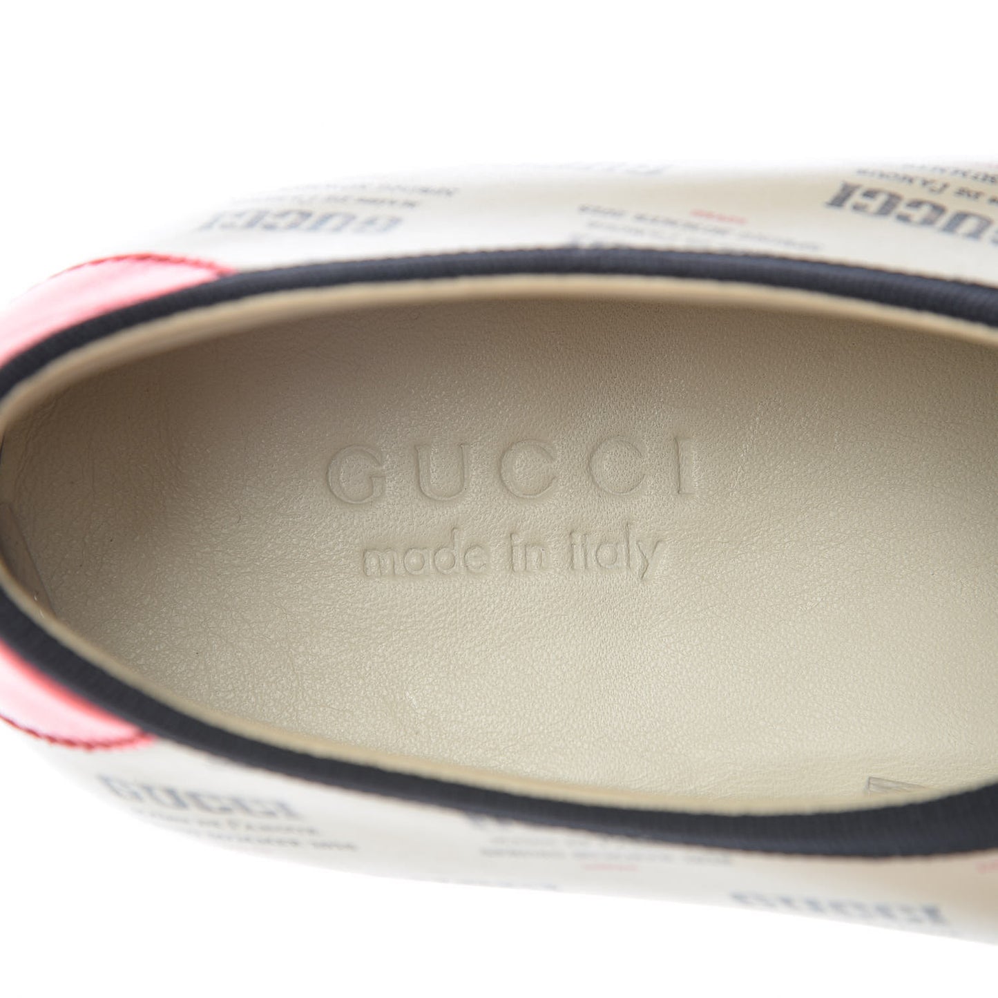 Calfskin Stamp Print Mens Falacer Sneakers 10 Off White
