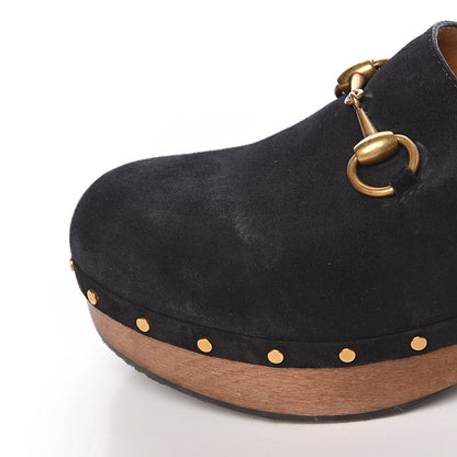 Gucci Suede Horsebit Amstel Slingback Clogs 38.5 Black 16 of 17