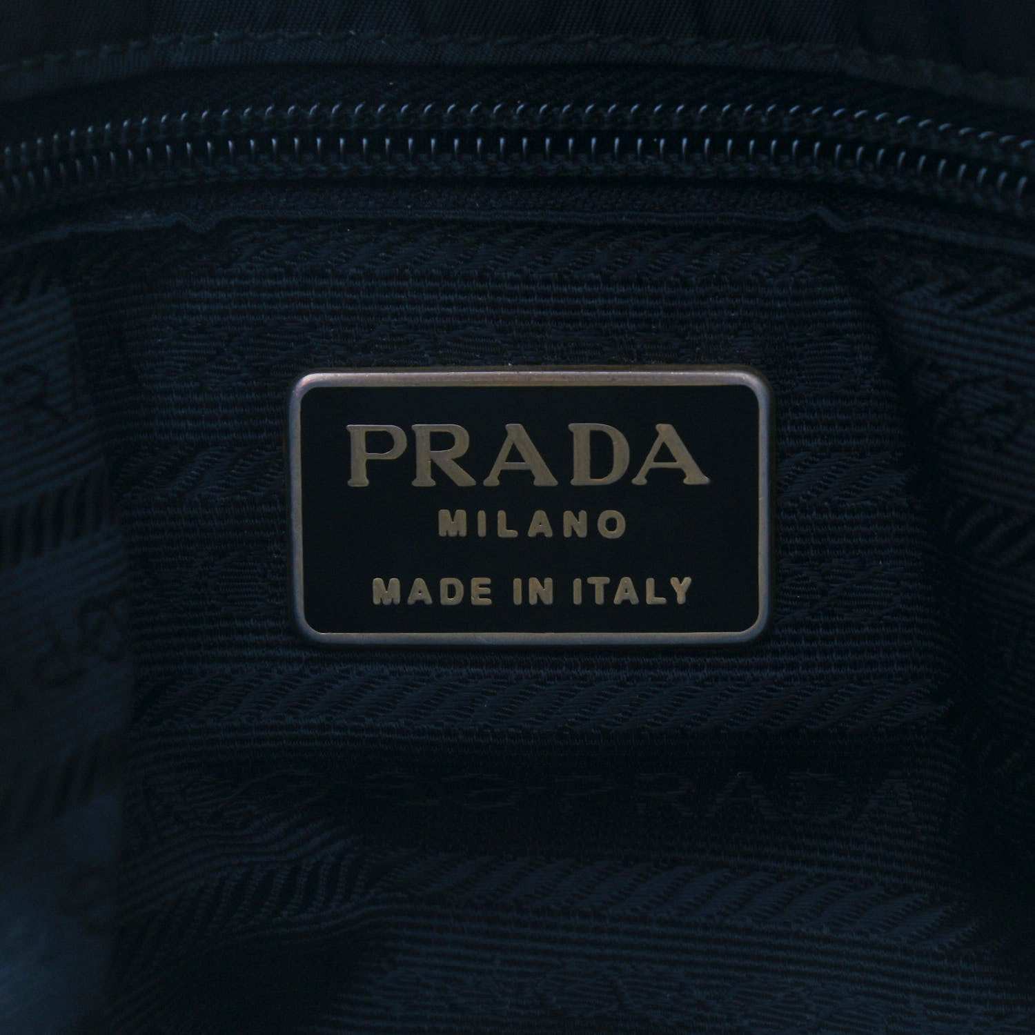 Prada Tessuto Nylon Chain Shoulder Bag Black 6 of 12