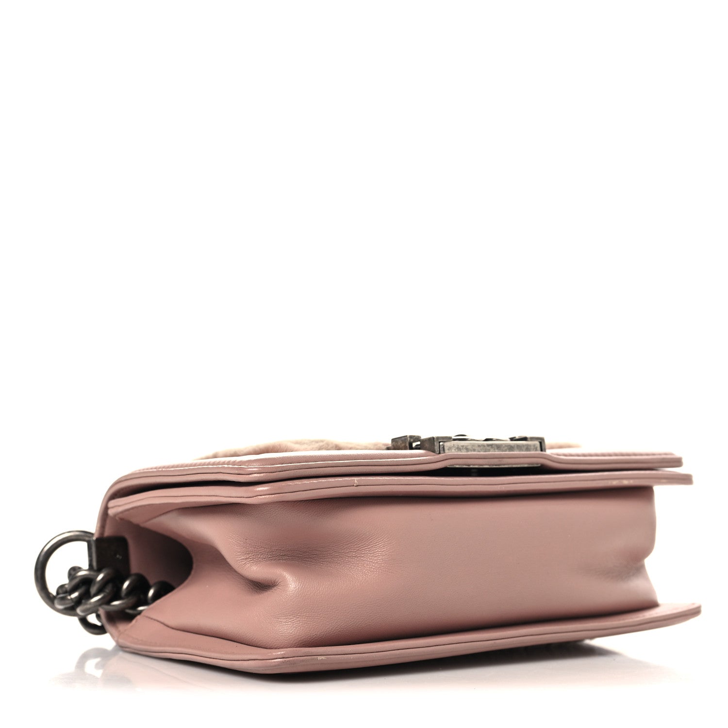 Chanel Fur Calfskin Small Boy Flap Pink 4 of 10