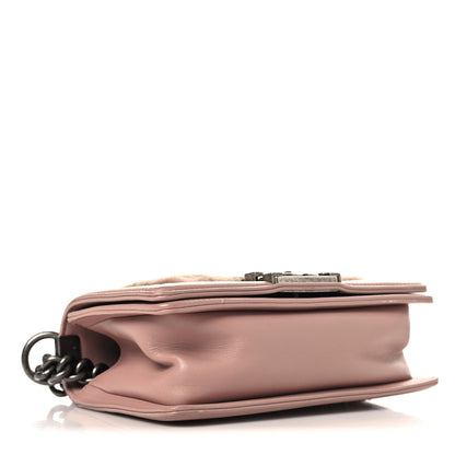 Chanel Fur Calfskin Small Boy Flap Pink 4 of 10