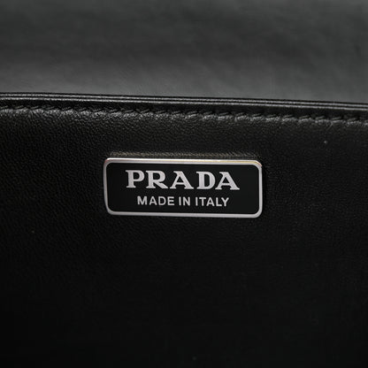 Prada Soft Calfskin Impunture Diagramme Cahier Bag Black 6 of 11
