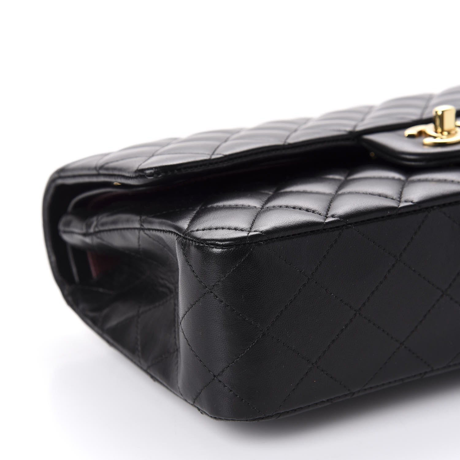 Chanel Lambskin Quilted Medium Double Flap Black 7 of 11