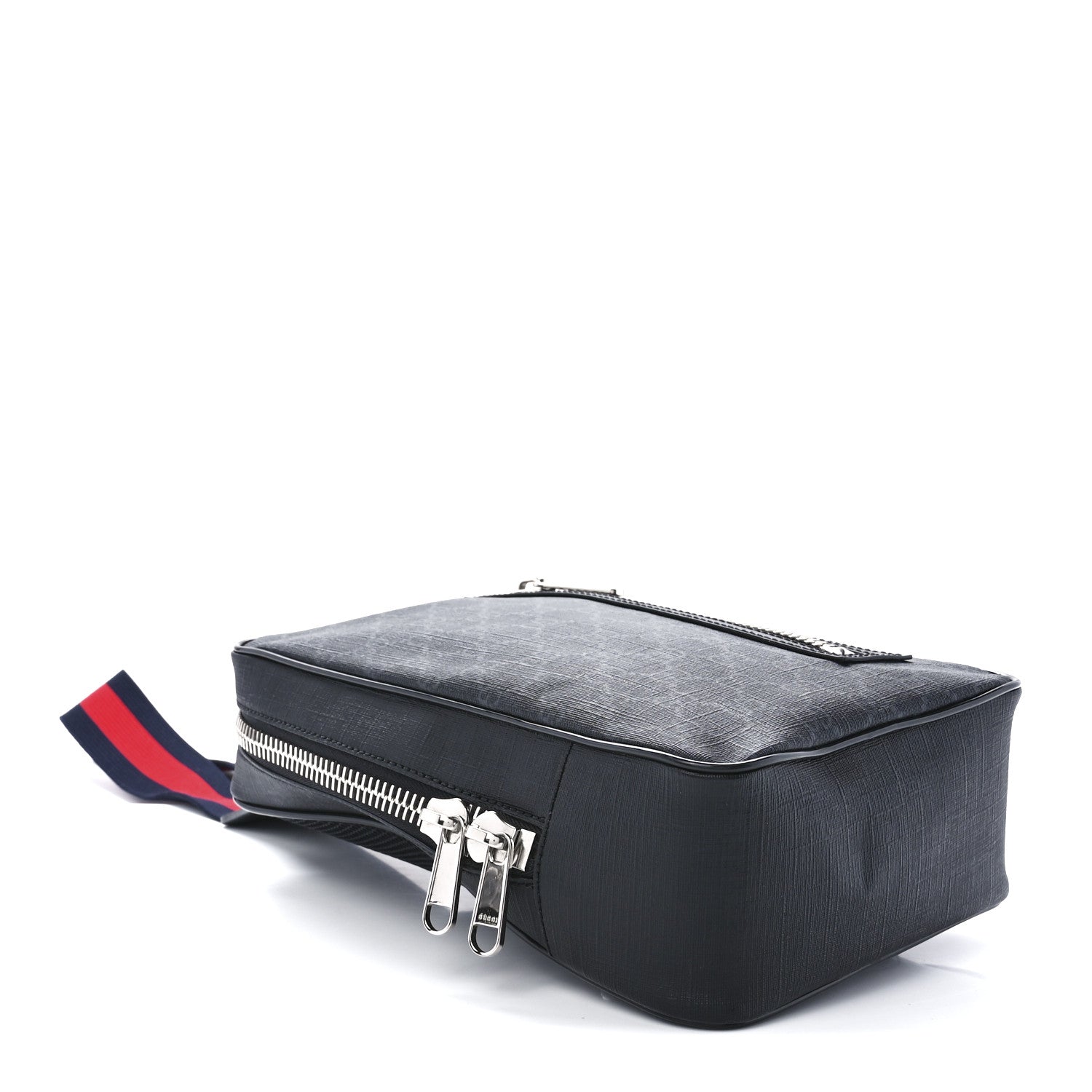 Gucci GG Supreme Monogram Web Belt Bag Black Grey 3 of 10