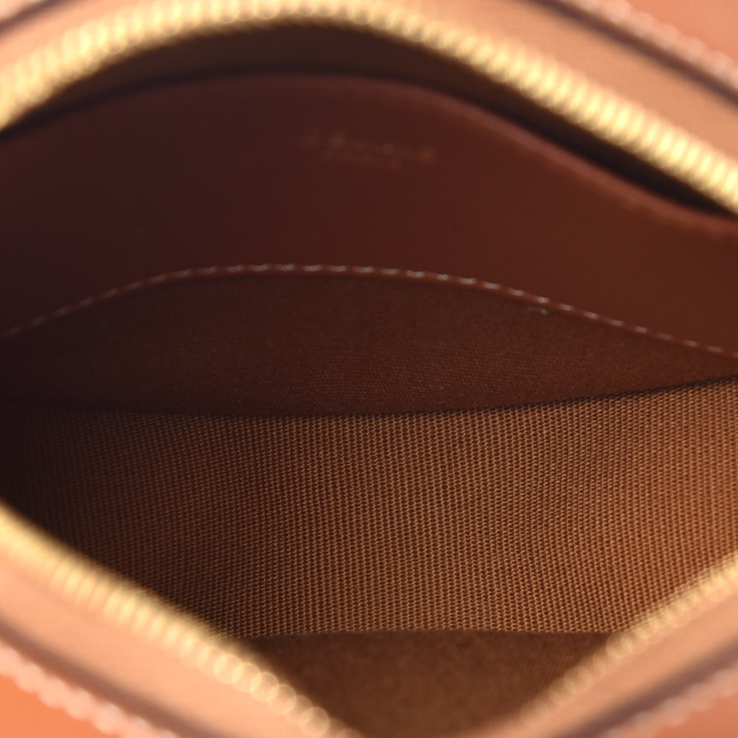 Triomphe Canvas Embroidered Logo Round Purse On Strap Black Tan