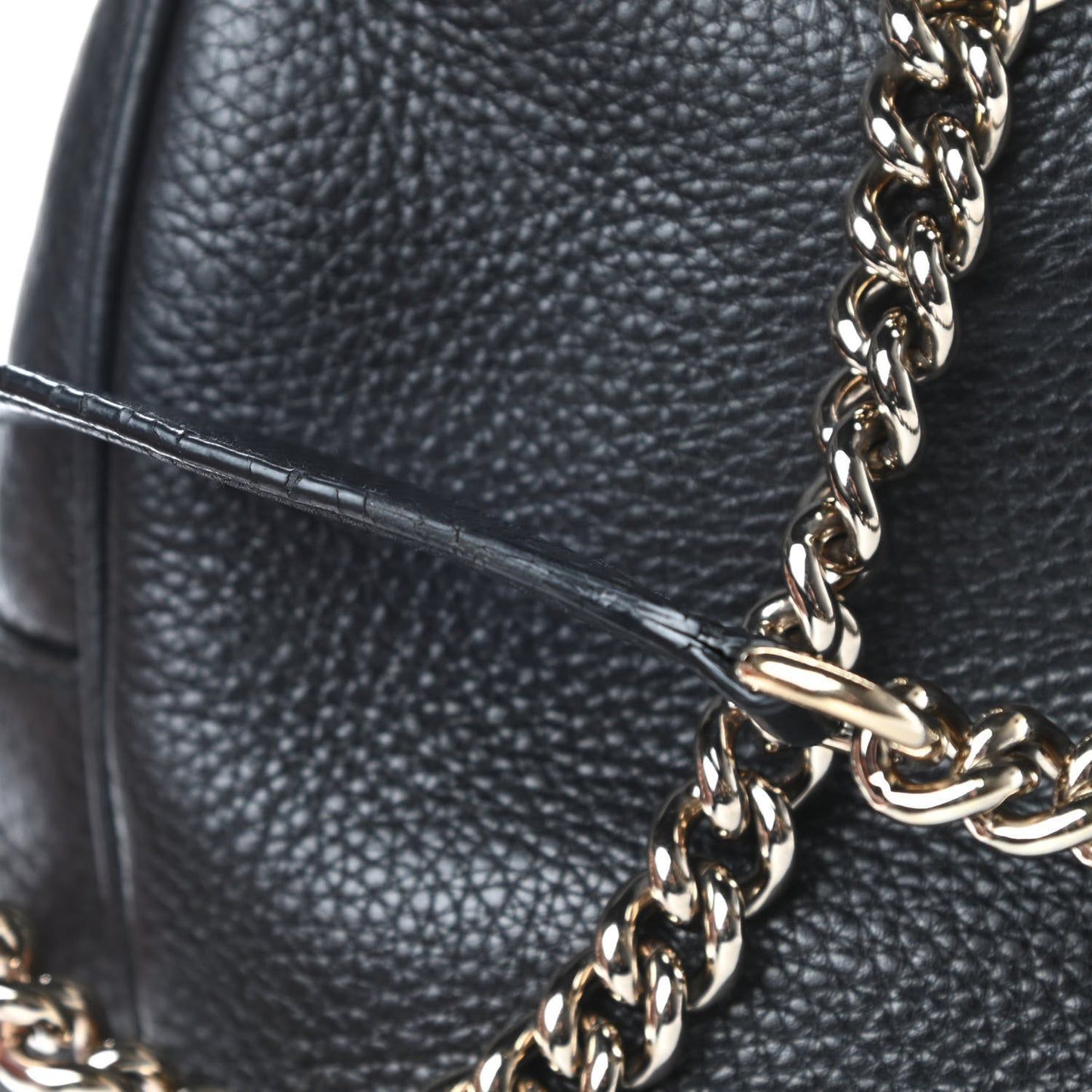 Pebbled Calfskin Medium Soho Bowler Black