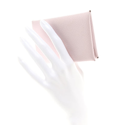 Hermes Epsom Calvi Duo Card Case Mauve Pale 2 of 8