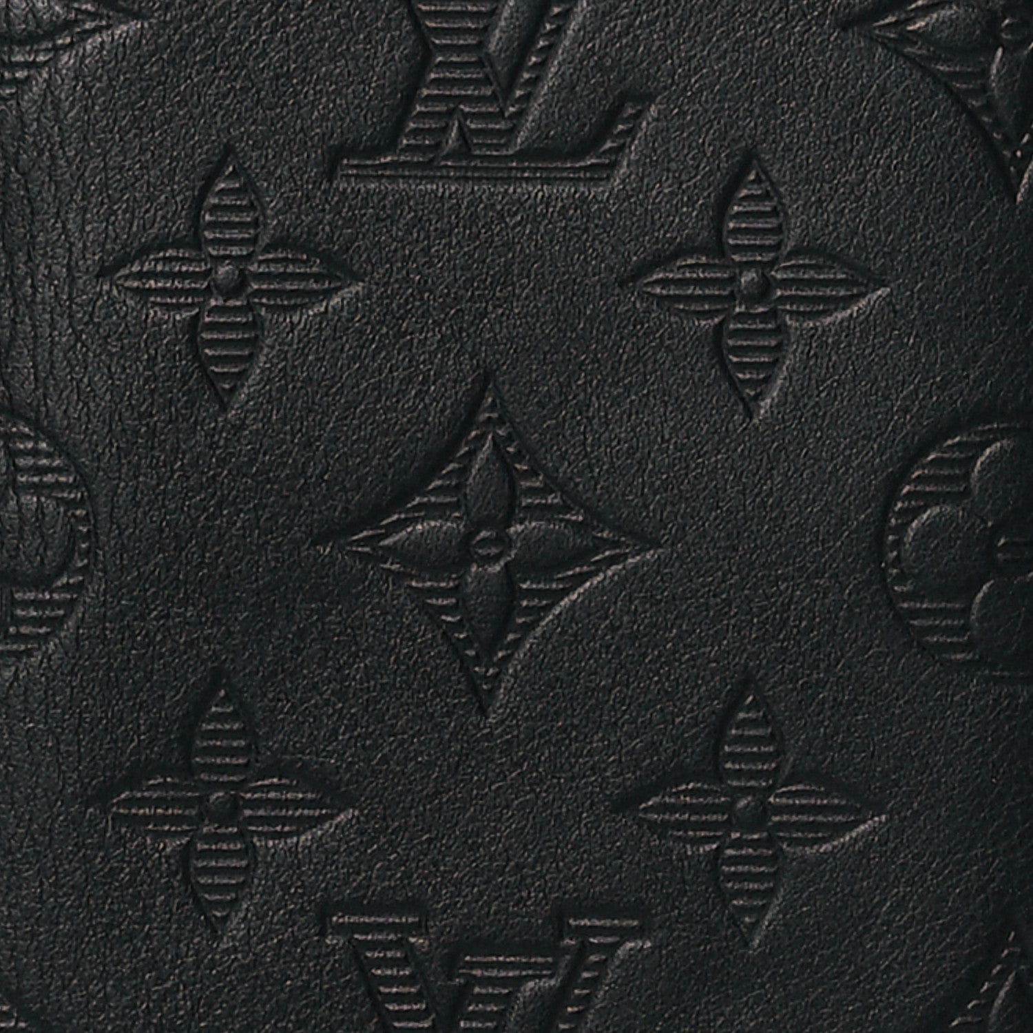 Louis Vuitton Calfskin Monogram Shadow Brazza Wallet Black 7 of 10