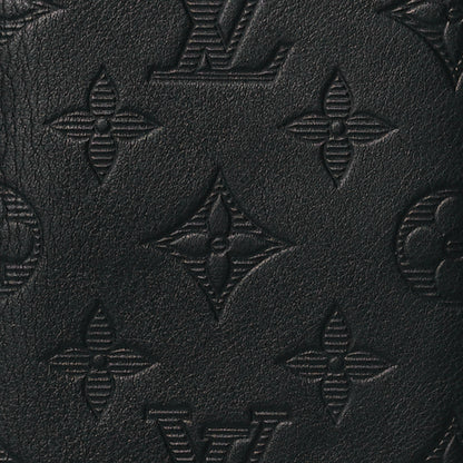 Louis Vuitton Calfskin Monogram Shadow Brazza Wallet Black 7 of 10