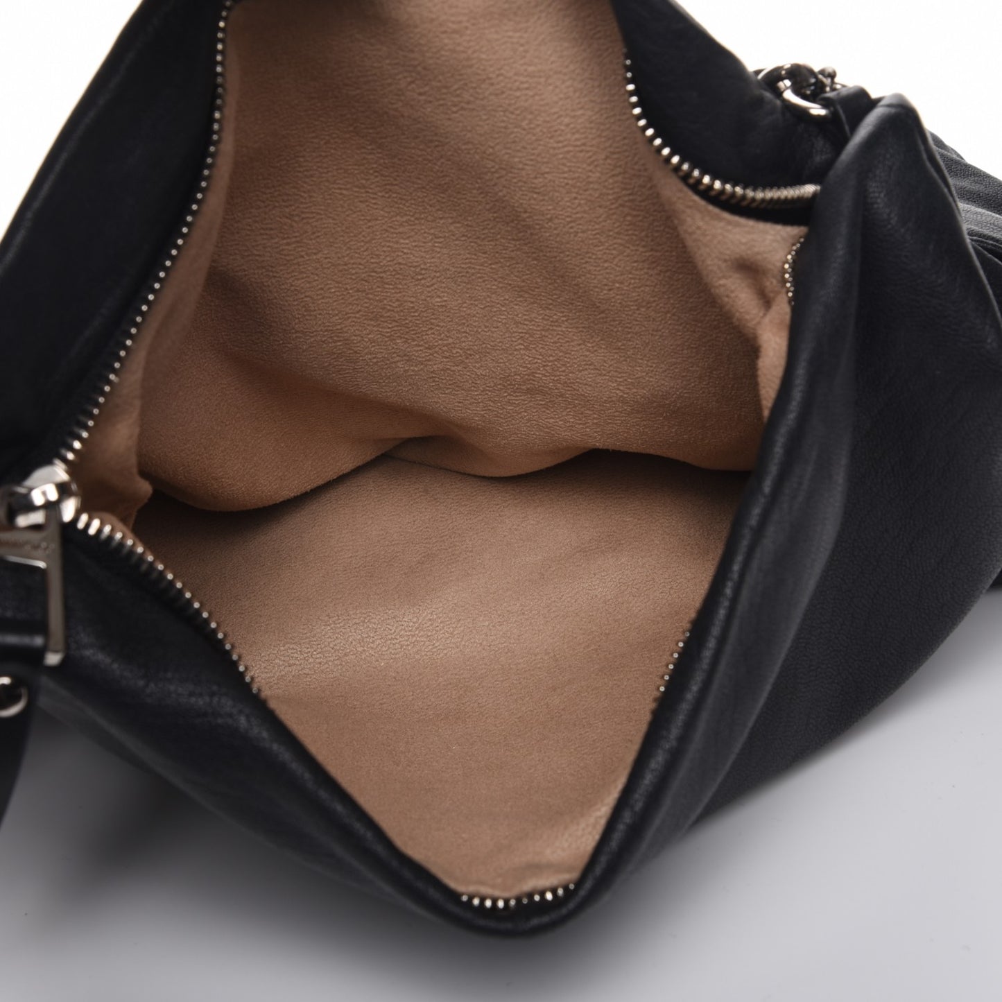Lambskin Small Biker Hobo Black