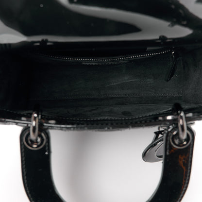 Christian Dior Ultraglossy Patent Cannage Medium Lady Dior Black 5 of 10