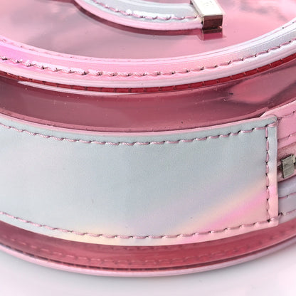 Chanel PVC Lambskin Filigree Round Clutch With Chain Pink 8 of 8