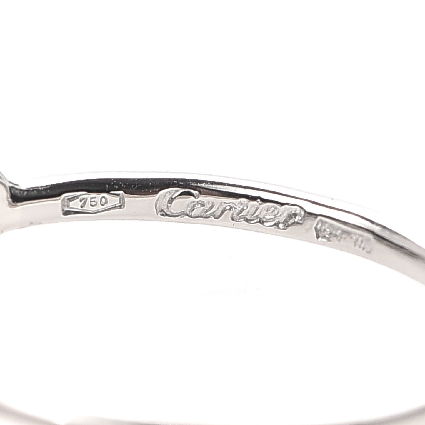 18K White Gold Diamond Hindu Floral Ring 48 4.5