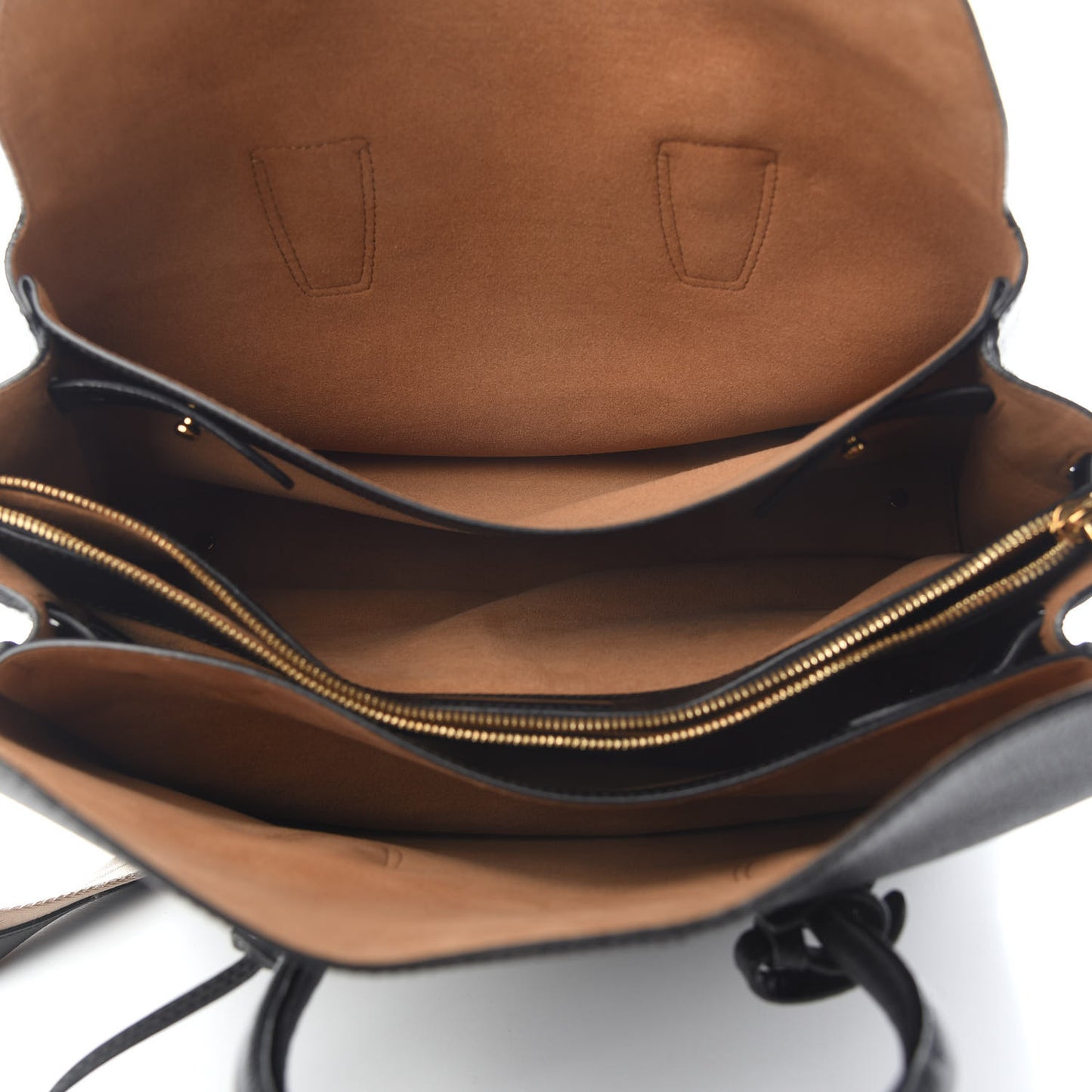 Grained Calfskin Large Milla Tote Black