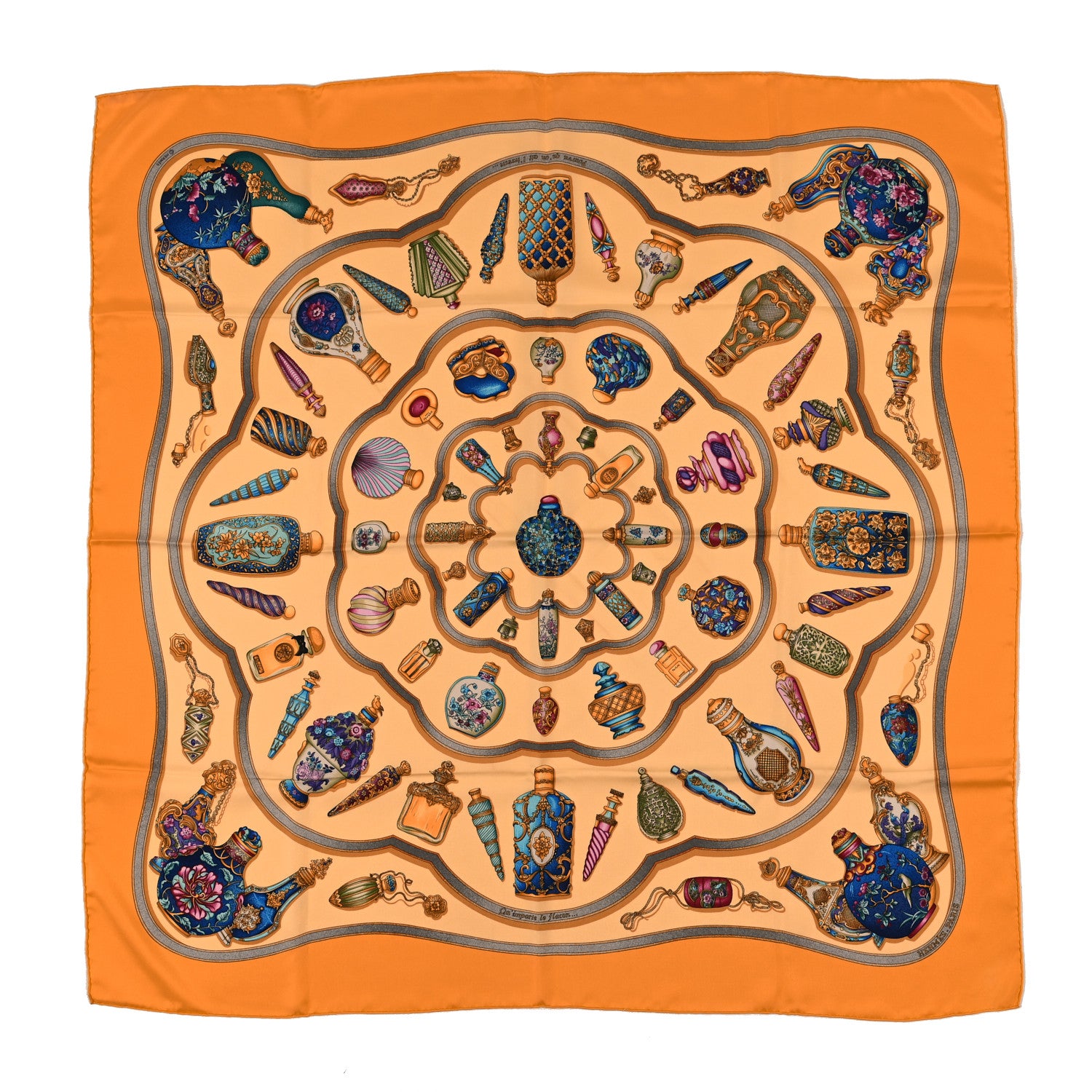 Hermes Silk Qu Importe Le Flacon Scarf 90 1 of 5