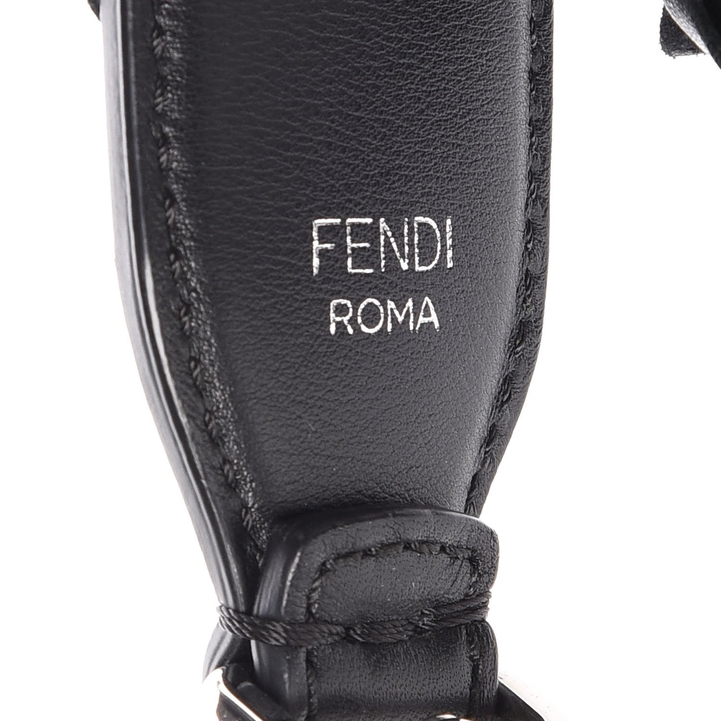 Vitello Dolce Nappa Patent Flowerland Studded Strap You Black