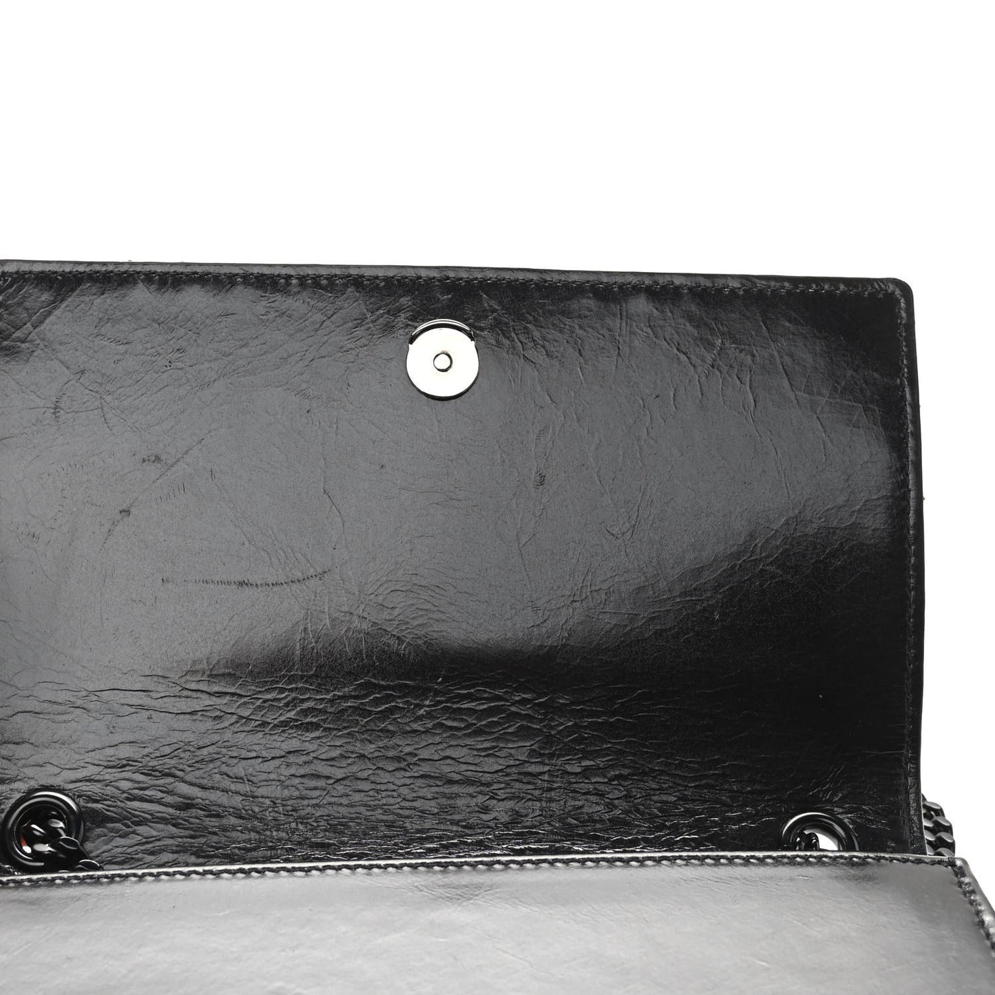 Lambskin Mixed Quilted Small Monogram Kate Satchel Black