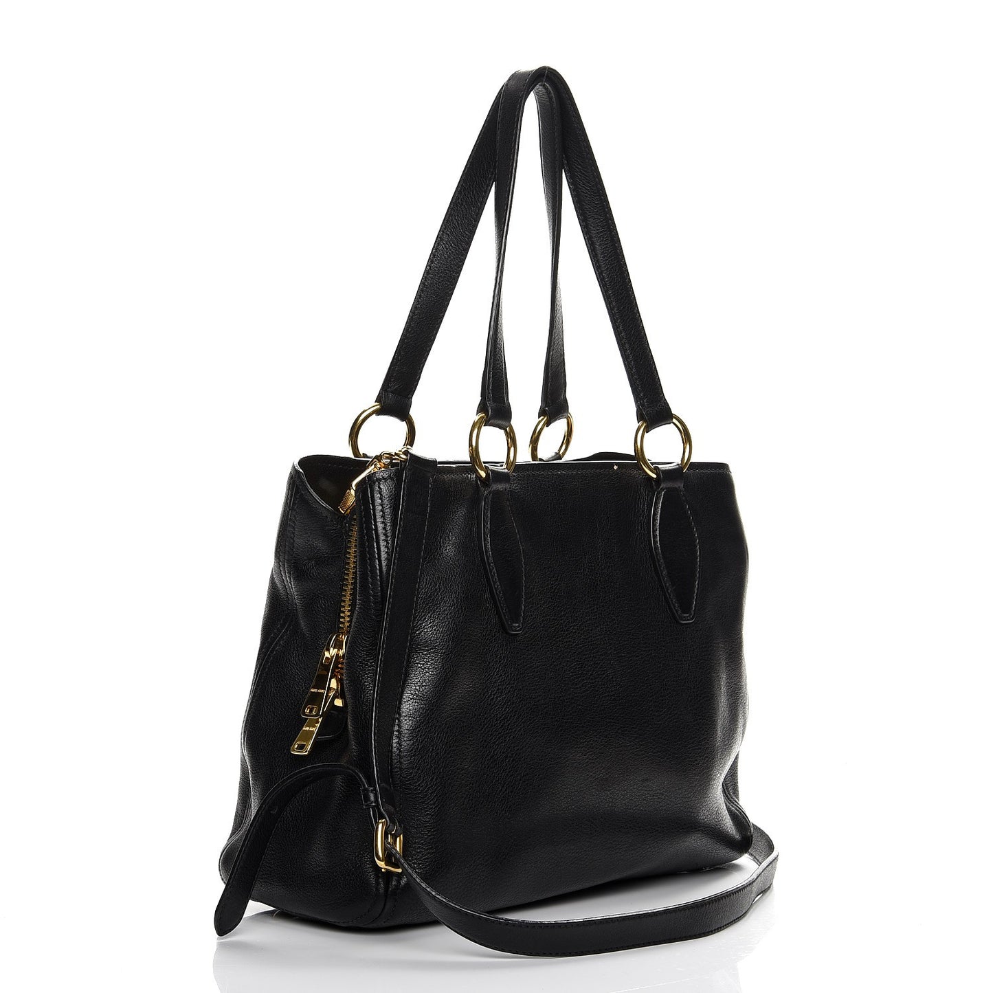 Vitello Daino Tote Nero Black