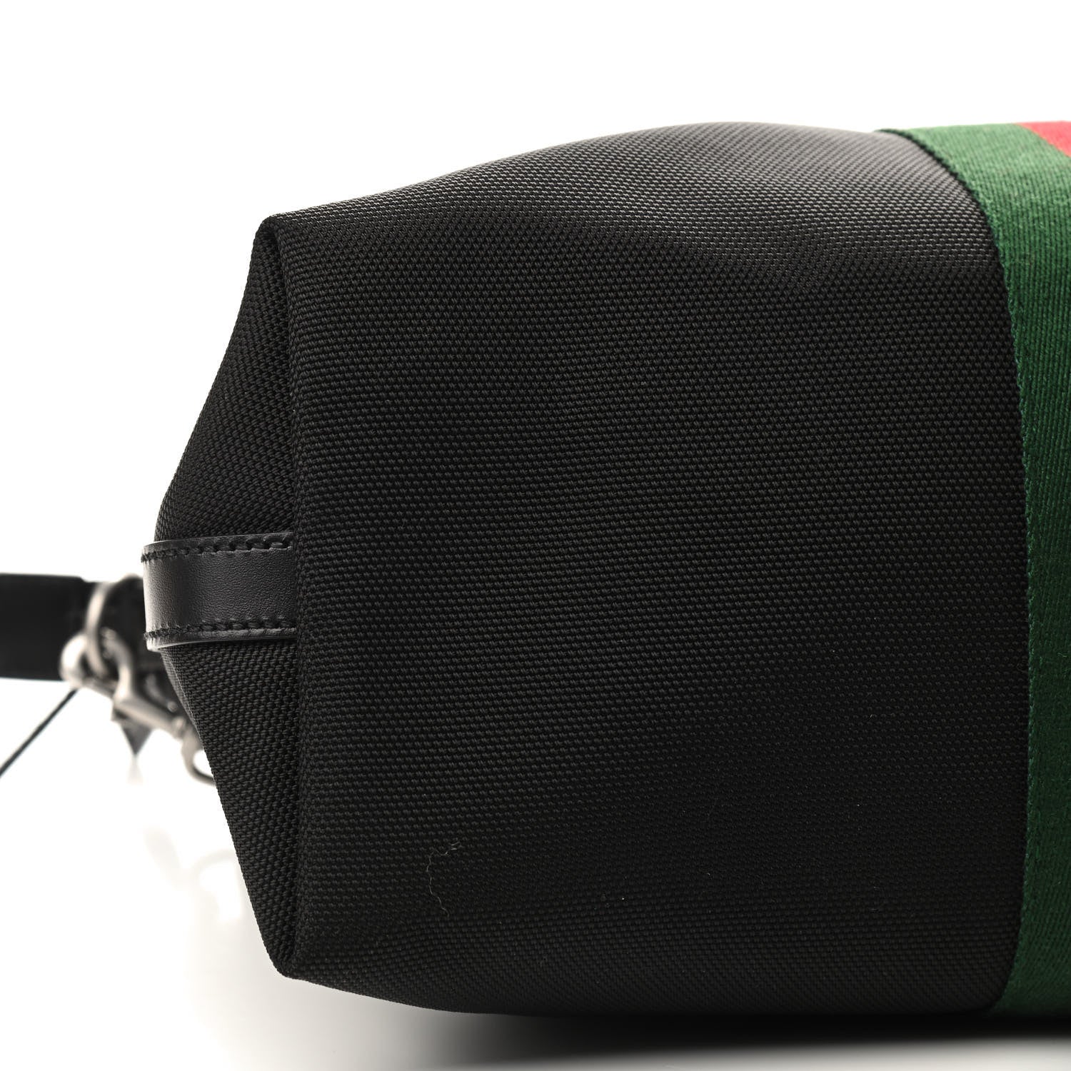Gucci Nylon Web Top Handle Shoulder Bag Black 7 of 9