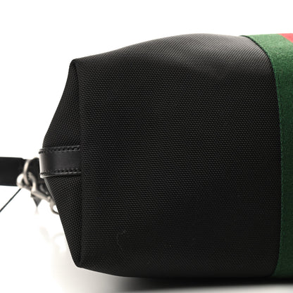 Gucci Nylon Web Top Handle Shoulder Bag Black 7 of 9