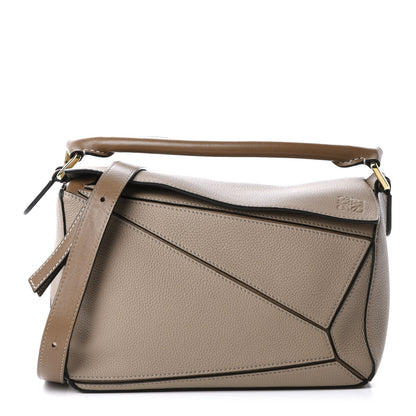 Loewe Grained Calfskin Small Puzzle Bag Sand Mink 1 of 10