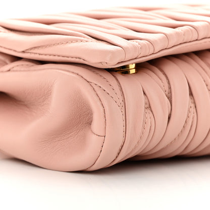 Miu Miu Nappa Matelasse Wallet On Chain Orchidea 9 of 13