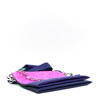 Louis Vuitton Taurillon Illusion Trio Pouch Bleu Rose 3 of 12