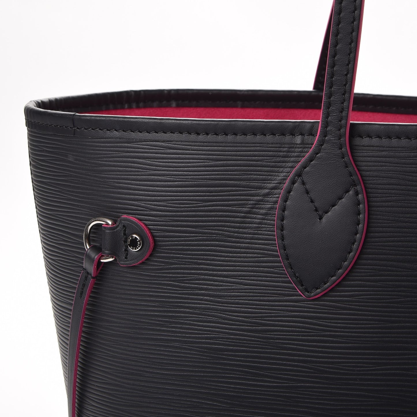 Epi Neverfull MM Black Hot Pink