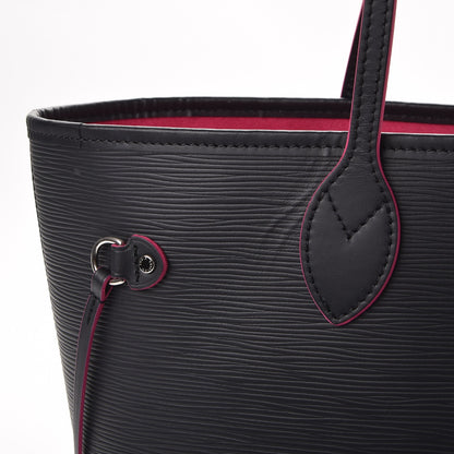 Louis Vuitton Epi Neverfull MM Black Hot Pink 10 of 12