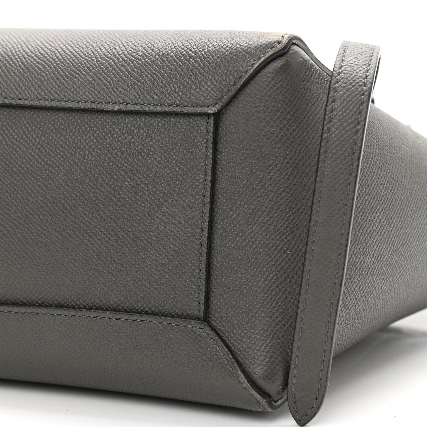 Grained Calfskin Micro Belt Bag Grey