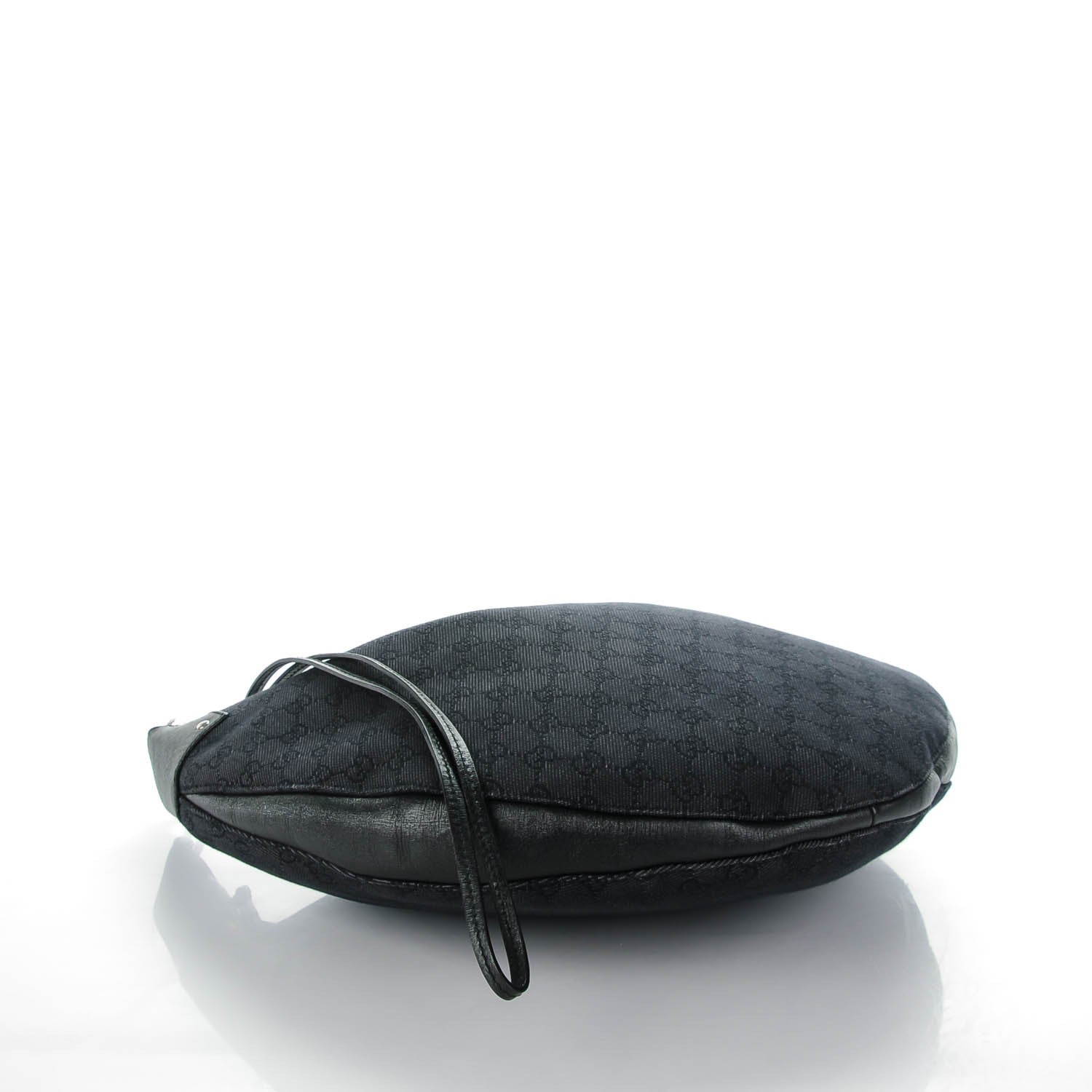 Gucci Denim Monogram Half Moon Hobo Black 4 of 7