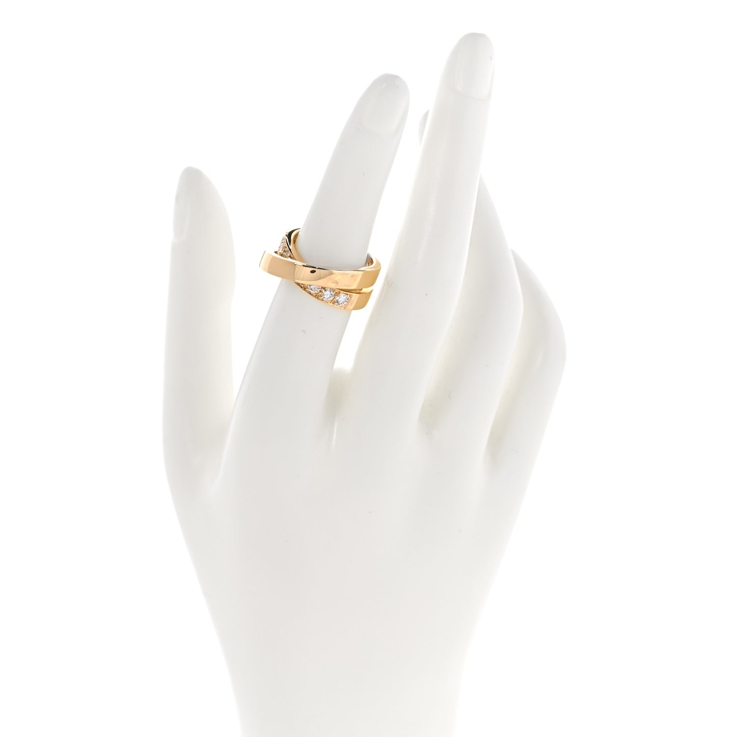 18K Yellow Gold Diamond Paris Nouvelle Vague Ring 52 6