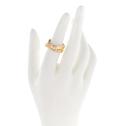 Cartier 18K Yellow Gold Diamond Paris Nouvelle Vague Ring 52 6 2 of 5