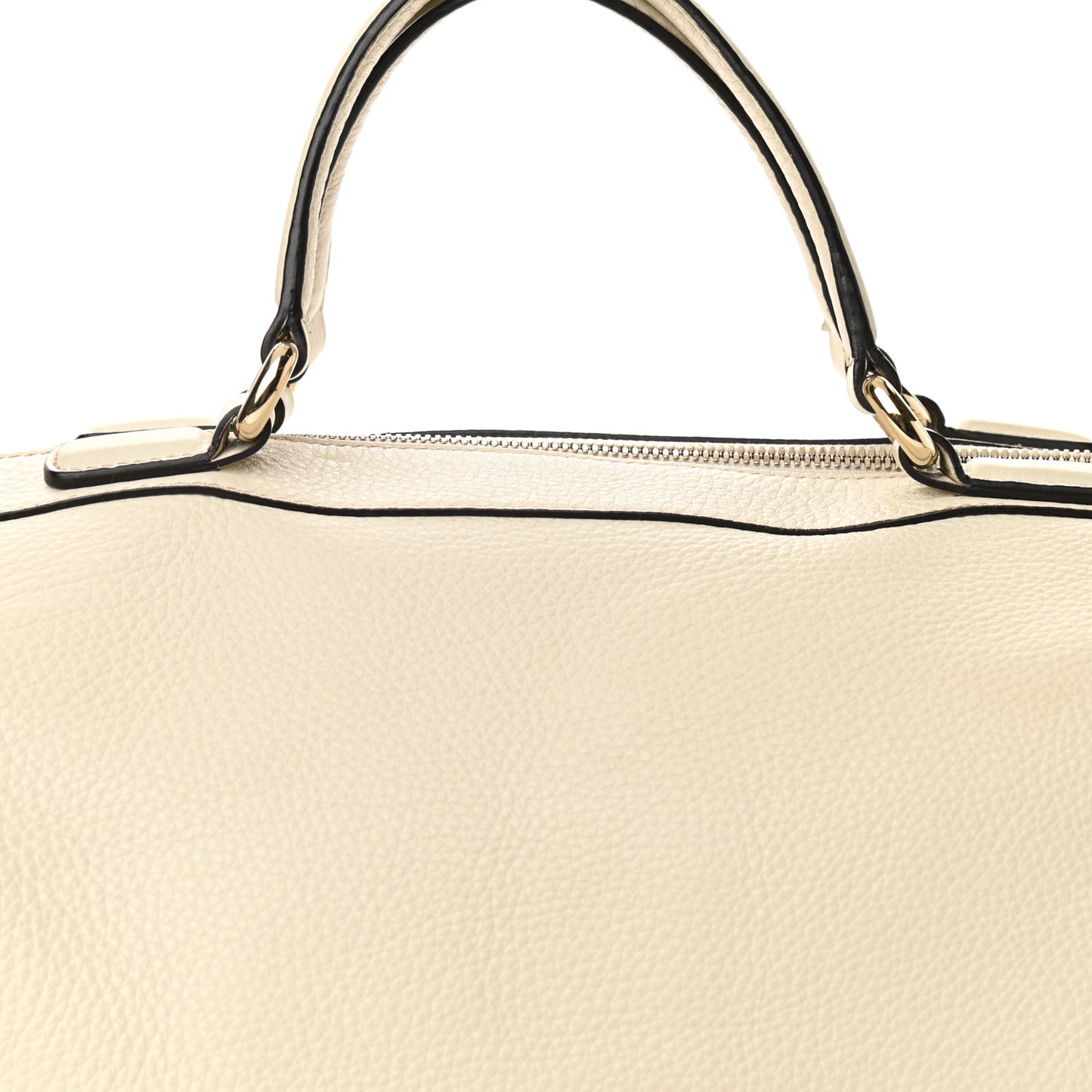 Pebbled Calfskin Medium Soho Boston Off White