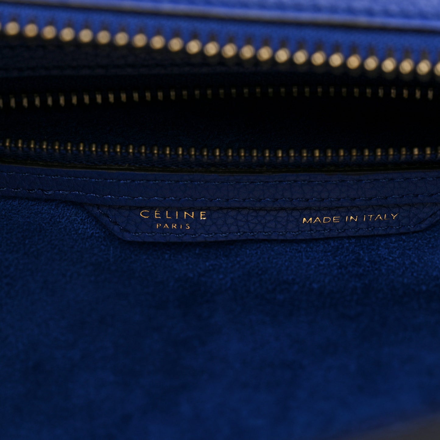 Drummed Calfskin Mini Luggage Indigo