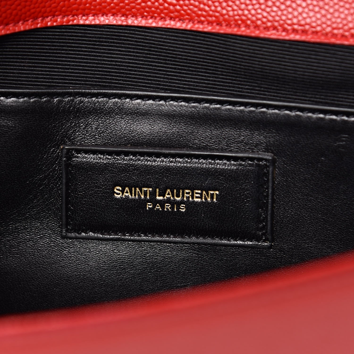 Saint Laurent Grain De Poudre Classic Monogram Cassandre Clutch New Red 6 of 10