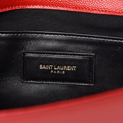 Saint Laurent Grain De Poudre Classic Monogram Cassandre Clutch New Red 6 of 10