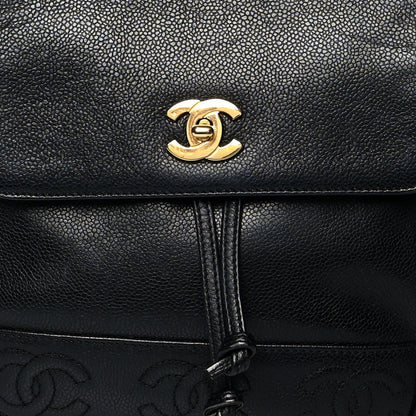 Chanel Caviar CC Backpack Black 7 of 18